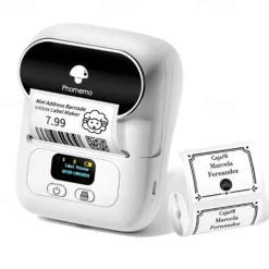 PhomemoM110 Mini Portable Barcode Label Clothing Price Tag Tag Tag Sticker Thermal Label Printer