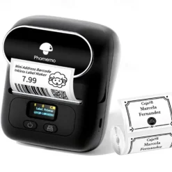 PhomemoM110 Mini Portable Barcode Label Clothing Price Tag Tag Tag Sticker Thermal Label Printer