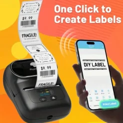 PhomemoM110 Mini Portable Barcode Label Clothing Price Tag Tag Tag Sticker Thermal Label Printer