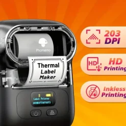 PhomemoM110 Mini Portable Barcode Label Clothing Price Tag Tag Tag Sticker Thermal Label Printer