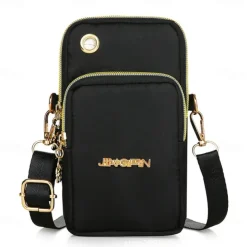 Phone Bag Women's Fashion Zipper Crossbody Bag Versatile Nylon Storage Bag For Coin & Earphone Portable Card Holder Phone Case For iPhone 14 13 Pro Max 12 Samsung S23 S22 Plus S21 Up to 6.7 Inch