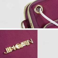 Phone Bag Women's Fashion Zipper Crossbody Bag Versatile Nylon Storage Bag For Coin & Earphone Portable Card Holder Phone Case For iPhone 14 13 Pro Max 12 Samsung S23 S22 Plus S21 Up to 6.7 Inch