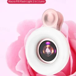 Phone Camera Lens Macro Lens 15X Lens with LED Light Lovely for Samsung Galaxy iPhone