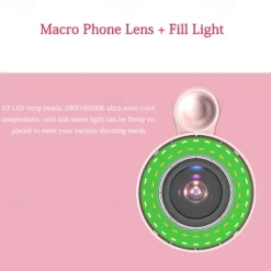 Phone Camera Lens Macro Lens 15X Lens with LED Light Lovely for Samsung Galaxy iPhone