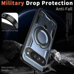 Phone Case For Google Pixel 9 Pro Pixel 9 Pro XL Pixel 9 Back Cover with Stand Holder Magnetic Support Wireless Charging Retro TPU PC