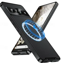 Phone Case For Google Pixel 9 Pro Pixel 9 Pro XL Pixel 8 Pro Pixel 8 Pixel 9 Pixel 7 Pixel 7 Pro Back Cover Magnetic Adsorption Portable Translucent Ultra-thin Solid Colored PC Metal