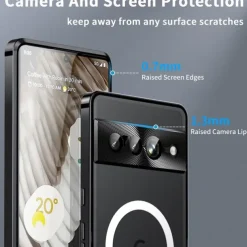 Phone Case For Google Pixel 9 Pro Pixel 9 Pro XL Pixel 8 Pro Pixel 8 Pixel 9 Pixel 7 Pixel 7 Pro Back Cover Magnetic Adsorption Portable Translucent Ultra-thin Solid Colored PC Metal