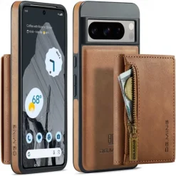 Phone Case For Google Pixel 8 Pro Back Cover Magnetic Card Slot Retro TPU PU Leather