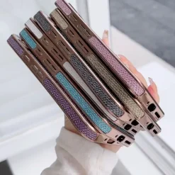 Phone Case For Google Pixel 9 Pro Pixel 9 Pro XL Pixel 8 Pro Pixel 8 Pixel 9 Back Cover Magnetic Adsorption Magnetic Support Wireless Charging Shockproof Color Gradient Geometric Pattern PC PU Leather