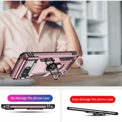 Phone Case For Google Pixel 9 Pro Pixel 9 Pro XL Pixel 8 Pro Pixel 8 Pixel 9 Pixel 7 Pixel 7 Pro Pixel 6 Pixel 6 Pro Back Cover Ring Holder Magnetic Shockproof Retro TPU PC