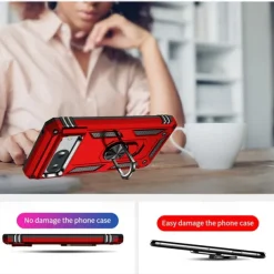 Phone Case For Google Pixel 9 Pro Pixel 9 Pro XL Pixel 8 Pro Pixel 8 Pixel 9 Pixel 7 Pixel 7 Pro Pixel 6 Pixel 6 Pro Back Cover Ring Holder Magnetic Shockproof Retro TPU PC