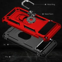 Phone Case For Google Pixel 9 Pro Pixel 9 Pro XL Pixel 8 Pro Pixel 8 Pixel 9 Pixel 7 Pixel 7 Pro Pixel 6 Pixel 6 Pro Back Cover Ring Holder Magnetic Shockproof Retro TPU PC