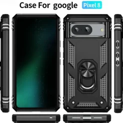 Phone Case For Google Pixel 9 Pro Pixel 9 Pro XL Pixel 8 Pro Pixel 8 Pixel 9 Pixel 7 Pixel 7 Pro Pixel 6 Pixel 6 Pro Back Cover Ring Holder Magnetic Shockproof Retro TPU PC
