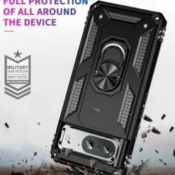 Phone Case For Google Pixel 9 Pro Pixel 9 Pro XL Pixel 8 Pro Pixel 8 Pixel 9 Pixel 7 Pixel 7 Pro Pixel 6 Pixel 6 Pro Back Cover Ring Holder Magnetic Shockproof Retro TPU PC