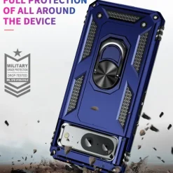 Phone Case For Google Pixel 9 Pro Pixel 9 Pro XL Pixel 8 Pro Pixel 8 Pixel 9 Pixel 7 Pixel 7 Pro Pixel 6 Pixel 6 Pro Back Cover Ring Holder Magnetic Shockproof Retro TPU PC