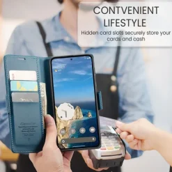 Phone Case For Google Pixel 9 Pro Pixel 9 Pro XL Pixel 8 Pro Pixel 8 Pixel 9 Flip Cover with Stand Holder Magnetic Card Slot Retro TPU PU Leather