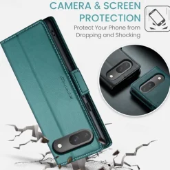 Phone Case For Google Pixel 9 Pro Pixel 9 Pro XL Pixel 8 Pro Pixel 8 Pixel 9 Flip Cover with Stand Holder Magnetic Card Slot Retro TPU PU Leather