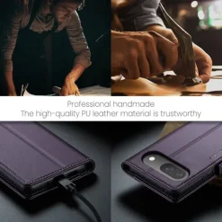 Phone Case For Google Pixel 9 Pro Pixel 9 Pro XL Pixel 8 Pro Pixel 8 Pixel 9 Flip Cover with Stand Holder Magnetic Card Slot Retro TPU PU Leather