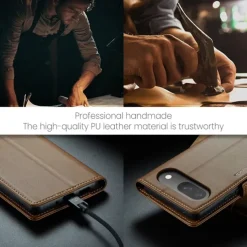 Phone Case For Google Pixel 9 Pro Pixel 9 Pro XL Pixel 8 Pro Pixel 8 Pixel 9 Flip Cover with Stand Holder Magnetic Card Slot Retro TPU PU Leather