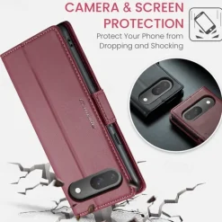 Phone Case For Google Pixel 9 Pro Pixel 9 Pro XL Pixel 8 Pro Pixel 8 Pixel 9 Flip Cover with Stand Holder Magnetic Card Slot Retro TPU PU Leather