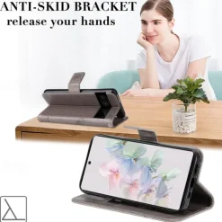 Phone Case For Google Pixel 7 Pro Pixel 6 Wallet Case with Wrist Strap With Card Holder Magnetic Flip Solid Colored TPU PU Leather