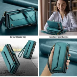 Phone Case For Google Pixel 9 Pro Pixel 9 Pro XL Pixel 8 Pro Pixel 8 Pixel 9 Wallet Case Magnetic Zipper Support Wireless Charging Retro TPU PC