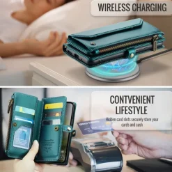 Phone Case For Google Pixel 9 Pro Pixel 9 Pro XL Pixel 8 Pro Pixel 8 Pixel 9 Wallet Case Magnetic Zipper Support Wireless Charging Retro TPU PC