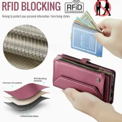 Phone Case For Google Pixel 9 Pro Pixel 9 Pro XL Pixel 8 Pro Pixel 8 Pixel 9 Wallet Case Magnetic Zipper Support Wireless Charging Retro TPU PC