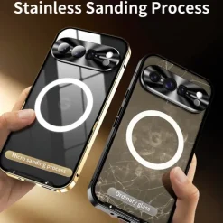 Phone Case For Google Pixel 9 Pro Pixel 9 Pro XL Pixel 8 Pro Pixel 8 Pixel 9 Pixel 7 Pixel 7 Pro Magnetic Adsorption With Magsafe Transparent Camera Lens Protector Support Wireless Charging Acrylic