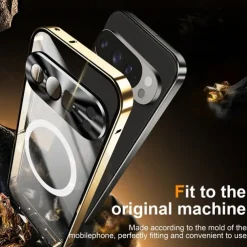 Phone Case For Google Pixel 9 Pro Pixel 9 Pro XL Pixel 8 Pro Pixel 8 Pixel 9 Pixel 7 Pixel 7 Pro Magnetic Adsorption With Magsafe Transparent Camera Lens Protector Support Wireless Charging Acrylic