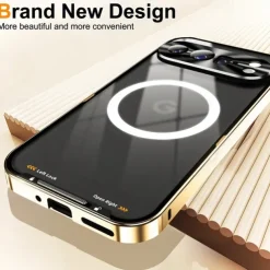 Phone Case For Google Pixel 9 Pro Pixel 9 Pro XL Pixel 8 Pro Pixel 8 Pixel 9 Pixel 7 Pixel 7 Pro Magnetic Adsorption With Magsafe Transparent Camera Lens Protector Support Wireless Charging Acrylic