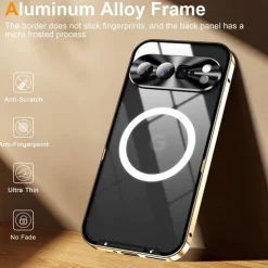 Phone Case For Google Pixel 9 Pro Pixel 9 Pro XL Pixel 8 Pro Pixel 8 Pixel 9 Pixel 7 Pixel 7 Pro Magnetic Adsorption With Magsafe Transparent Camera Lens Protector Support Wireless Charging Acrylic