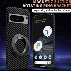 Phone Case For Google Pixel 8 Pro Pixel 8 Pixel 7 Pixel 7 Pro Back Cover with Stand Holder Support Wireless Charging Shockproof PC Metal