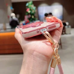 Phone Case For Google Pixel 9 Pro Pixel 9 Pro XL Pixel 8 Pro Pixel 8 Pixel 9 Back Cover with Stand Holder with Wrist Strap Shockproof Retro Plating