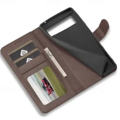 Phone Case For Google Pixel 9 Pro Pixel 9 Pro XL Pixel 8 Pro Pixel 8 Pixel 9 Pixel 7 Pixel 7 Pro Pixel 6 Pixel 6 Pro Flip Cover with Stand Holder Magnetic Card Slot Retro TPU PU Leather