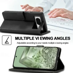 Phone Case For Google Pixel 9 Pro Pixel 9 Pro XL Pixel 8 Pro Pixel 8 Pixel 9 Pixel 7 Pixel 7 Pro Pixel 6 Pixel 6 Pro Flip Cover with Stand Holder Magnetic Card Slot Retro TPU PU Leather
