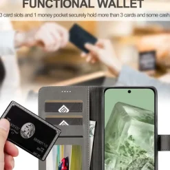 Phone Case For Google Pixel 9 Pro Pixel 9 Pro XL Pixel 8 Pro Pixel 8 Pixel 9 Pixel 7 Pixel 7 Pro Pixel 6 Pixel 6 Pro Flip Cover with Stand Holder Magnetic Card Slot Retro TPU PU Leather