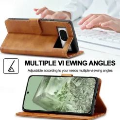 Phone Case For Google Pixel 9 Pro Pixel 9 Pro XL Pixel 8 Pro Pixel 8 Pixel 9 Pixel 7 Pixel 7 Pro Pixel 6 Pixel 6 Pro Flip Cover with Stand Holder Magnetic Card Slot Retro TPU PU Leather
