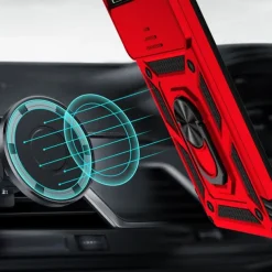 Phone Case For Google Pixel 6 Pixel 6 Pro Heavy Duty Full Body Protective Kickstand Case with Ring Solid Colored TPU