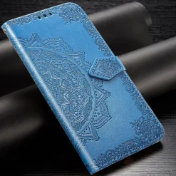 Phone Case For Huawei P40 P40 Pro P40 lite Wallet Case with Stand Holder Flip Wallet Flower TPU PU Leather