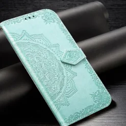 Phone Case For Huawei P40 P40 Pro P40 lite Wallet Case with Stand Holder Flip Wallet Flower TPU PU Leather