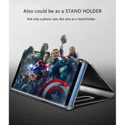 Phone Case For Huawei P30 P30 Pro P30 Lite P10 Plus P20 P20 Pro P20 lite P10 Lite P10 P9 lite mini Full Body Case with Stand Holder Flip Mirror Solid Color PC