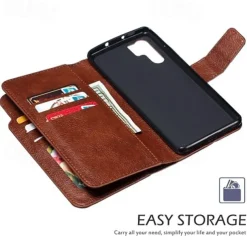 Phone Case For Huawei P30 P30 Pro P20 P20 Pro P20 lite P10 Lite P10 Huawei P9 Lite Huawei P9 Huawei P8 Lite Wallet Case Flip Wallet Card Holder Solid Colored PC PU Leather