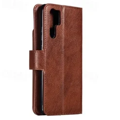 Phone Case For Huawei P30 P30 Pro P20 P20 Pro P20 lite P10 Lite P10 Huawei P9 Lite Huawei P9 Huawei P8 Lite Wallet Case Flip Wallet Card Holder Solid Colored PC PU Leather