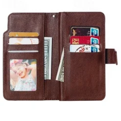 Phone Case For Huawei P30 P30 Pro P20 P20 Pro P20 lite P10 Lite P10 Huawei P9 Lite Huawei P9 Huawei P8 Lite Wallet Case Flip Wallet Card Holder Solid Colored PC PU Leather