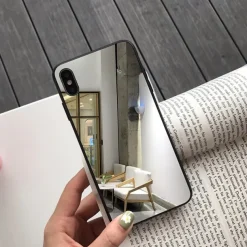 Phone Case For iPhone 16 15 14 Pro Max Plus 13 Pro Max 13 Mini 11 Back Cover Mirror Solid Color