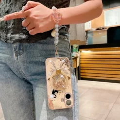 Phone Case For iPhone 16 15 14 Pro Max Plus 13 Pro Max Back Cover with Stand Holder Magnetic Support Wireless Charging Retro TPU PC