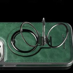 Phone Case For iPhone 16 15 14 Pro Max Plus 13 12 Pro Max Back Cover Magnetic Adsorption with Stand Holder Magnetic Full Body Protective Retro TPU PU Leather