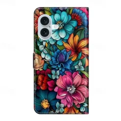 Phone Case For iPhone 16 15 14 Pro Max Plus 13 12 11 Pro Max Mini Back Cover with Stand Holder Shockproof Retro PU Leather