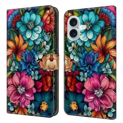 Phone Case For iPhone 16 15 14 Pro Max Plus 13 12 11 Pro Max Mini Back Cover with Stand Holder Shockproof Retro PU Leather